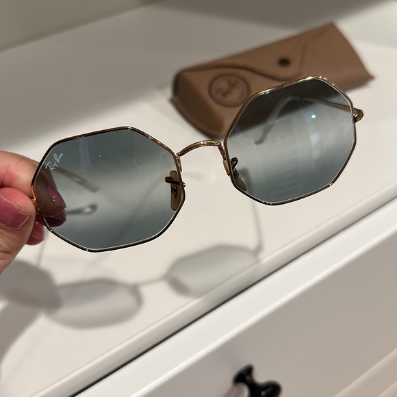 Blue Octogonal Raybans - Picture 4 of 5